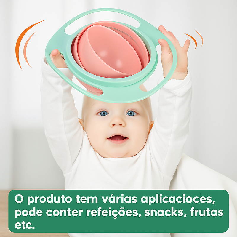 Tigela Mágica Giroscópica Infantil KiddoJoy + 1 ebook de brinde