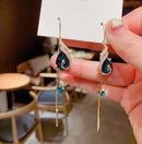 Brincos de safira pavão LumièreChic