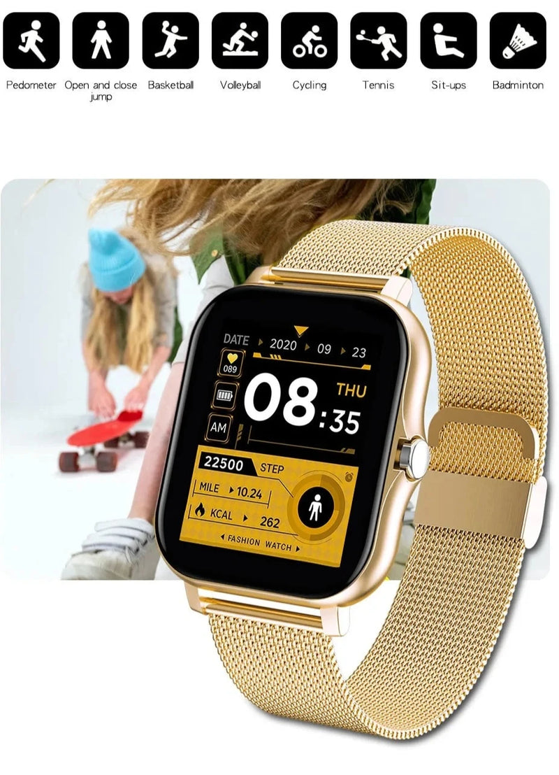 Relógio smartwatch inteligente com uma pulseira de brinde