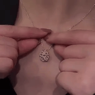 Kit Amor Eterno Colar Trevo de Coração + Caixa com 6 Rosas dia das mãe