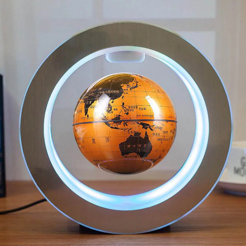 Mapa LED globo flutuante com levitação magnética EcoVolt