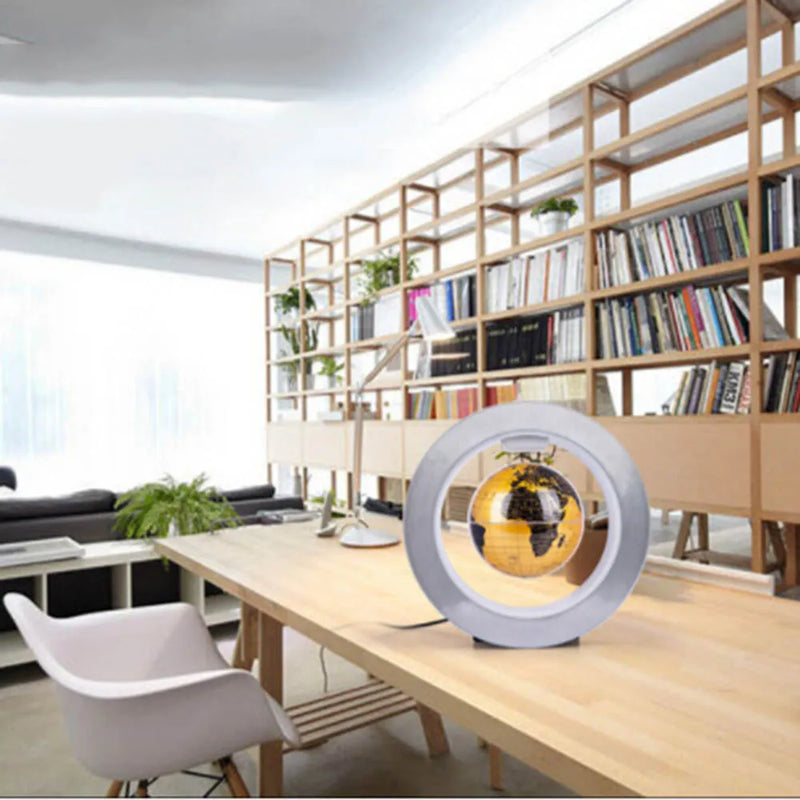 Mapa LED globo flutuante com levitação magnética EcoVolt