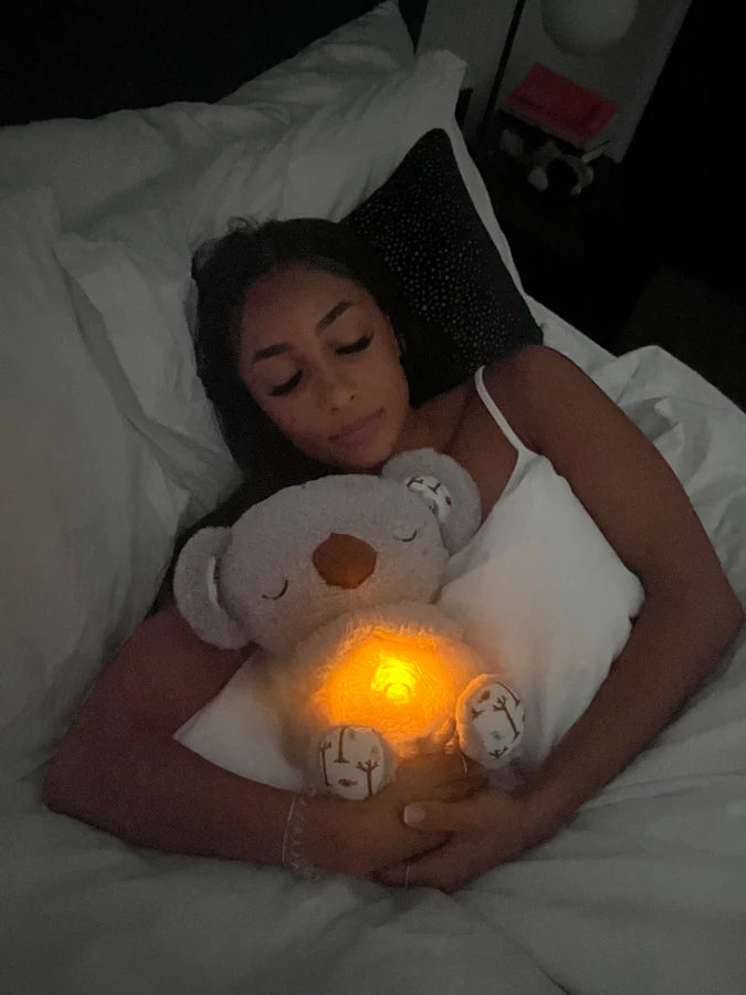 Koala Sonolento™  para ajudar a aliviar a ansiedade, com respiração, batimentos cardíacos e luz