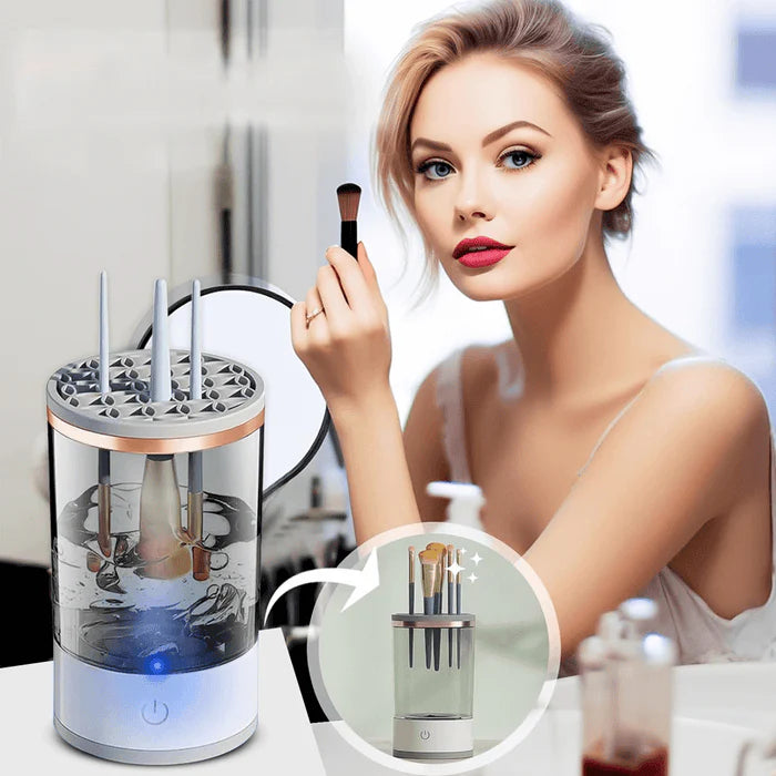 Limpador de Pincéis de Maquilhagem  2 em 1 Inovador USB CLEANBRUSH