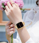 Relógio smartwatch inteligente com uma pulseira de brinde