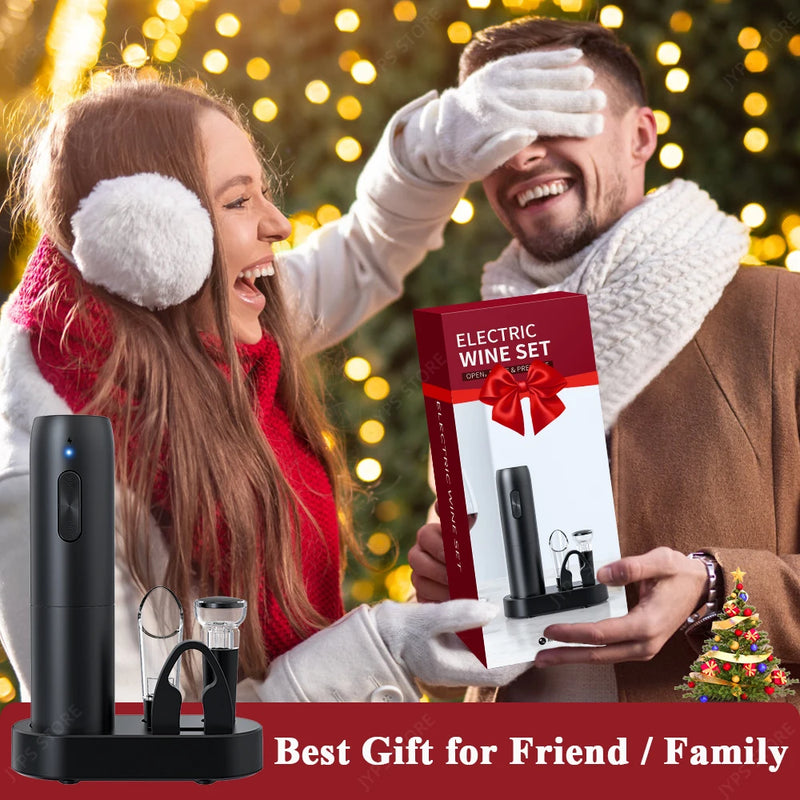 Conjunto de luxo abridor de vinho elétrico EcoVolt