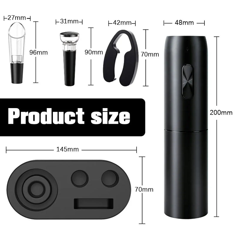 Conjunto de luxo abridor de vinho elétrico EcoVolt