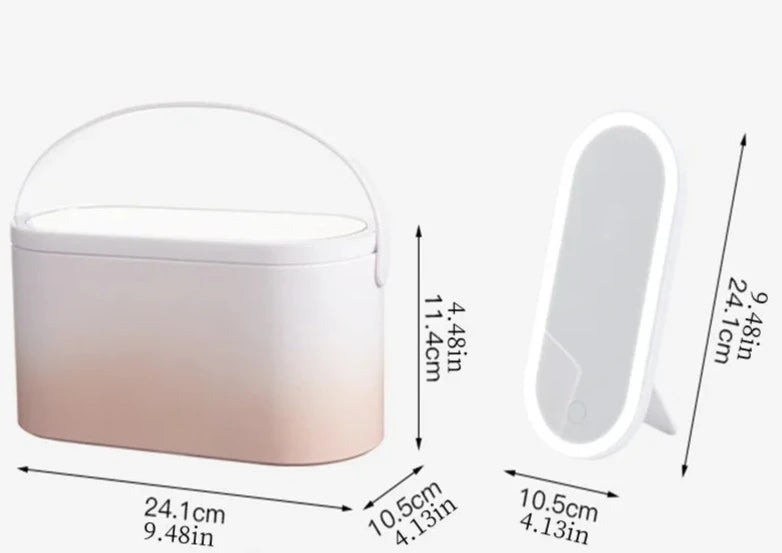 Organizador de maquiagem portátil LED EcoVolt