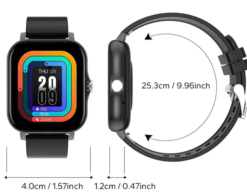 Relógio smartwatch inteligente com uma pulseira de brinde