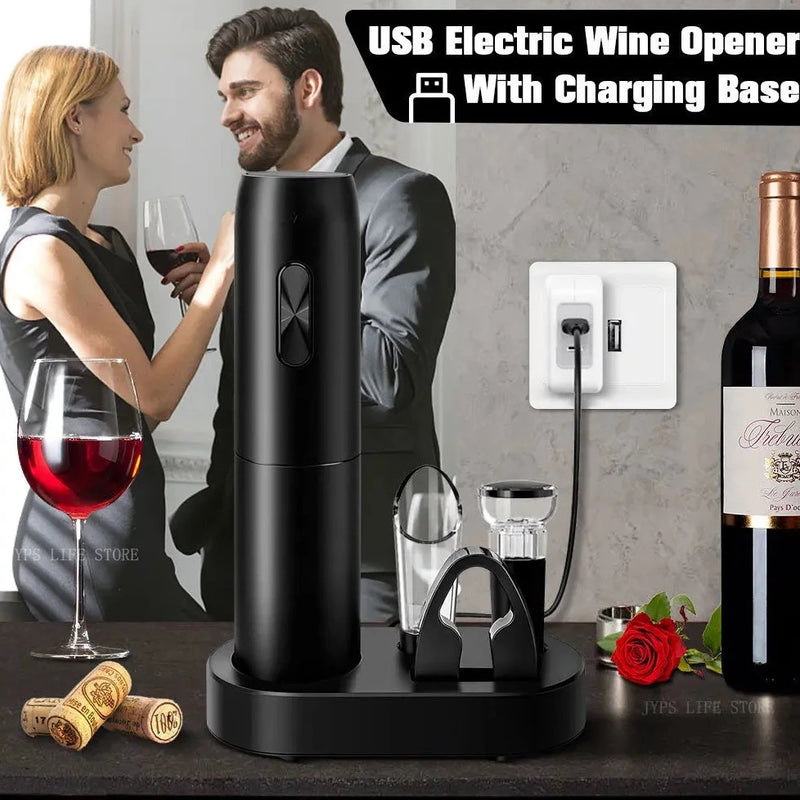Conjunto de luxo abridor de vinho elétrico EcoVolt
