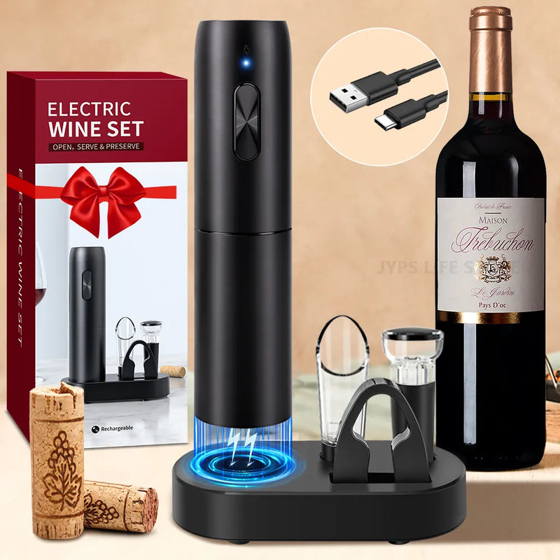 Conjunto de luxo abridor de vinho elétrico EcoVolt