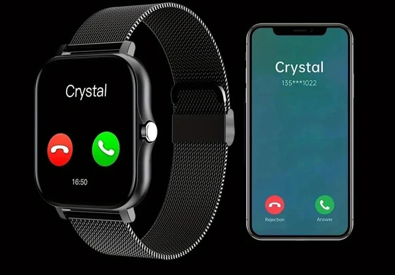 Relógio smartwatch inteligente com uma pulseira de brinde