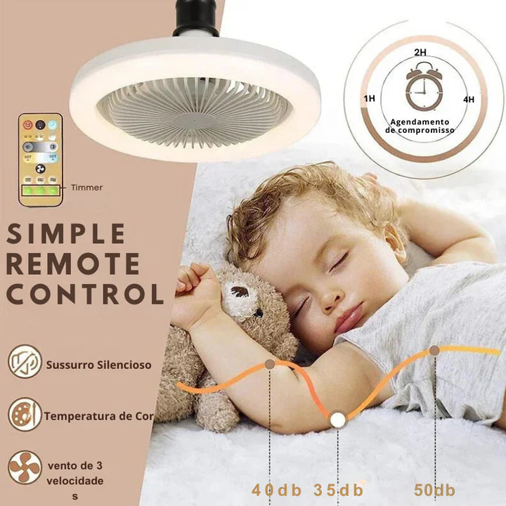 Ventilador de teto inteligente 3 em 1 com controle remoto EcoVolt