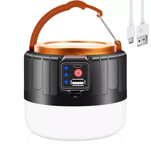 Lanterna Solar Pulse 360 – Power Bank Portátil com Luz LED e Carregamento Solar