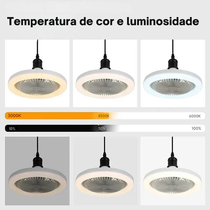 Ventilador de teto inteligente 3 em 1 com controle remoto EcoVolt