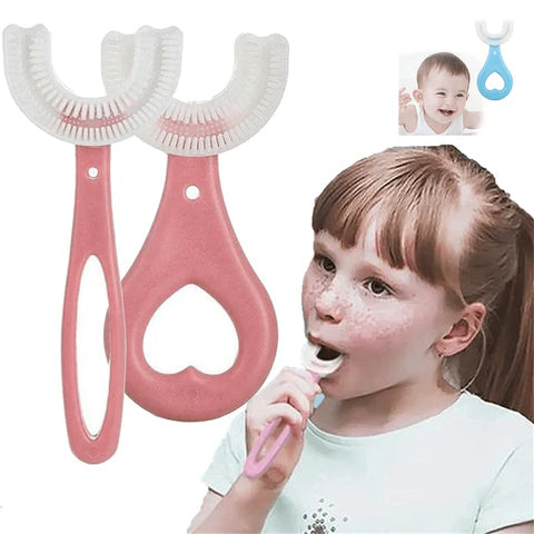 Escova de dentes em forma de U 360° para crianças KiddoJoy COMPRE 1 E LEVA 2 + EBOOK
