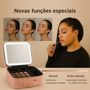 Kit Maleta Maquiagem Com Espelho e Luz Led Usb Profissional MakeUp